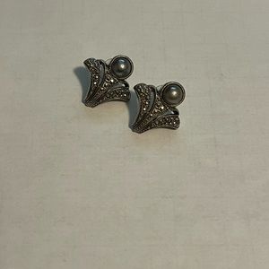 Vintage Marcasite Earrings Pierced